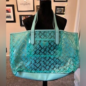 Juicy Couture Mint Green See Through Tote Bag